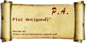 Plel Antigoné névjegykártya